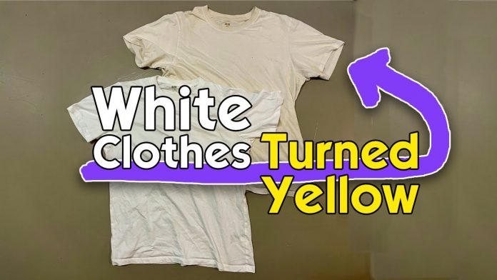 white clothes turning yellow in closet